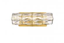 Elegant Lighting 3501W12G - Valetta 12 Inch LED Linear Wall Sconce in Gold