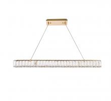 Elegant Lighting 3502D38G - Monroe 38 Inch LED Linear Pendant in Gold