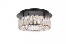 Elegant Lighting 3503F12BK - Monroe 12 Inch LED Single Flush Mount in Black