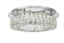 Elegant Lighting 3503F18C - Monroe LED Light Chrome Flush Mount Clear Royal Cut Crystal
