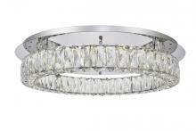 Elegant Lighting 3503F26C - Monroe LED Light Chrome Flush Mount Clear Royal Cut Crystal
