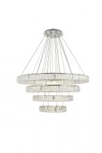 Elegant Lighting 3503G41C - Monroe Integrated LED Chip Light Chrome Chandelier Clear Royal Cut Crystal