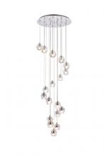 Elegant Lighting 3505D20C - Eren 18 Lights Chrome Pendant
