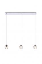Elegant Lighting 3505D28C - Eren 3 Lights Chrome Pendant