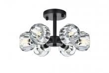 Elegant Lighting 3505F14BK - Eren 14 Inch Flush Mount in Black