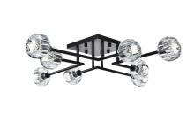 Elegant Lighting 3505F31BK - Eren 31 Inch Flush Mount in Black