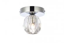 Elegant Lighting 3505F5C - Eren 1 Light Chrome Flush Mount