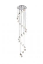 Elegant Lighting 3505G19C - Eren 24 Lights Chrome Pendant