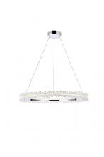 Elegant Lighting 3506D34C - Laurel LED 34 Inch Chrome Pendant