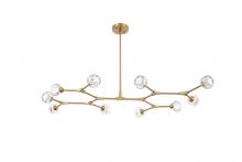 Elegant Lighting 3508D56G - Zayne 10 Light Pendant in Gold