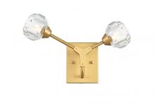 Elegant Lighting 3508W15G - Zayne 2 Light Wall Sconce in Gold