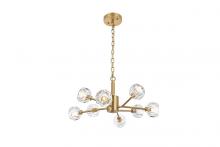 Elegant Lighting 3509D24G - Graham 8 Light Pendant in Gold