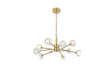 Elegant Lighting 3509D29G - Graham 10 Light Pendant in Gold