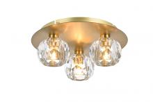 Elegant Lighting 3509F12G - Graham 3 Light Ceiling Lamp in Gold