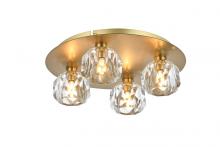 Elegant Lighting 3509F14G - Graham 4 Light Ceiling Lamp in Gold