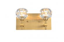 Elegant Lighting 3509W11G - Graham 2 Light Wall Sconce in Gold