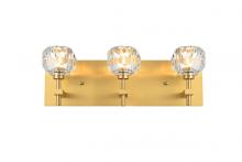 Elegant Lighting 3509W18G - Graham 3 Light Wall Sconce in Gold