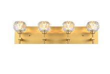 Elegant Lighting 3509W25G - Graham 4 Light Wall Sconce in Gold
