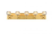 Elegant Lighting 3509W32G - Graham 5 Light Wall Sconce in Gold