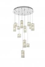 Elegant Lighting 3680D28C - Aston 28 inch LED Pendant in Chrome