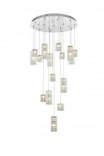 Elegant Lighting 3680D32C - Aston 32 inch LED Pendant in Chrome