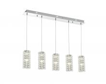 Elegant Lighting 3680D5C - Aston 40 inch LED Pendant in Chrome
