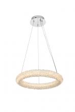 Elegant Lighting 3800D18C - Bowen Hang D18" H2.5" LED 24W DIM 3CCT Chrome