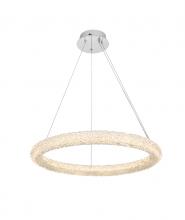 Elegant Lighting 3800D26C - Bowen Hang D26" H2.5" LED 36W DIM 3CCT  Chrome
