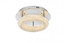 Elegant Lighting 3800F14C - Bowen 14 Inch Adjustable LED Flush Mount in Chrome