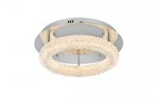 Elegant Lighting 3800F18C - Bowen 18 Inch Adjustable LED Flush Mount in Chrome