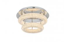 Elegant Lighting 3800F18L2C - Bowen 18 Inch Adjustable LED Flush Mount in Chrome