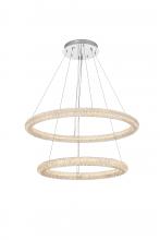 Elegant Lighting 3800G36C - Bowen Hang D35.5"+D27.5"H12"LED 80W L2 Chrome