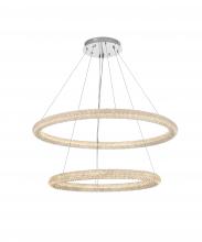 Elegant Lighting 3800G42C - Bowen Hang D41.7"+D31.5"H12"LED 106W L2 Chrome