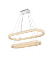 Elegant Lighting 3800G42L2C - Bowen Hang L41.5"+L33.5" W18" H12" LED 96W DIM 3CCT  Chrome