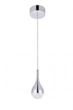 Elegant Lighting 3801D4C - Amherst Collection LED 1 - Light Pendant 5 in X 9in Chrome Finish