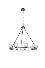 Elegant Lighting 5100D36BK - Pendant Light D36" G9 Lt9 40W Black