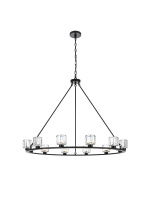 Elegant Lighting 5100D48BK - Pendant Light D48" G9 Lt12 40W Black