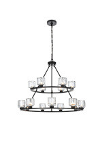 Elegant Lighting 5100L236BK - Pendant Light D36"+26" G9 Lt15 40W Black