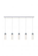 Elegant Lighting 5200D42C - Constellation 5 light Chrome LED Pendant