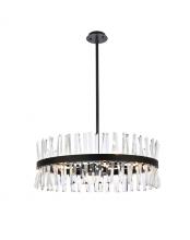 Elegant Lighting 6200D32BK - Serephina 32 Inch Crystal Round Chandelier Light in Black