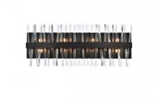 Elegant Lighting 6200W30BK - Serephina 30 Inch Crystal Bath Sconce in Black