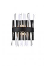 Elegant Lighting 6200W8BK - Serephina 8 Inch Crystal Bath Sconce in Black