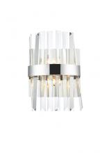 Elegant Lighting 6200W8C - Serephina 8 Inch Crystal Bath Sconce in Chrome