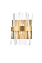 Elegant Lighting 6200W8SG - Serephina 8 Inch Crystal Bath Sconce in Satin Gold