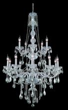 Elegant Lighting 7915G33C-GT/RC - Verona 15 Light Chrome Chandelier Golden Teak (Smoky) Royal Cut Crystal