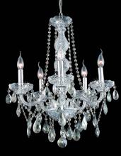 Elegant Lighting 7955D21C-GT/RC - Verona 5 Light Chrome Chandelier Golden Teak (Smoky) Royal Cut Crystal