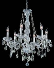 Elegant Lighting 7956D24C-GT/RC - Verona 6 Light Chrome Chandelier Golden Teak (Smoky) Royal Cut Crystal