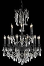 Elegant Lighting 9218D32DB/RC - Rosalia 18 light Dark Bronze Chandelier Clear Royal Cut Crystal