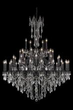 Elegant Lighting 9245G54DB-GT/RC - Rosalia 45 Light Dark Bronze Chandelier Golden Teak (Smoky) Royal Cut Crystal