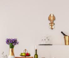 Elegant Lighting 9601W5FG-GT/RC - Monarch 1 Light French Gold Wall Sconce Golden Teak (Smoky) Royal Cut Crystal
